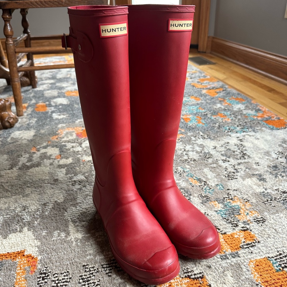Red Hunter Boots